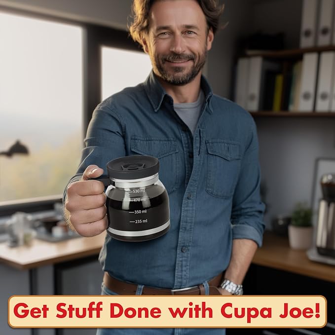 Cupa Joe Coffee Mug – 20oz Borosilicate Glass Diner Pot Mug - Image 4
