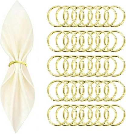 40 Pcs Gold Napkin Rings by Unknown