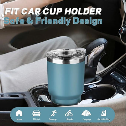 30 oz Tumbler with Lids and Straws, Stainless Steel Insulated Coffee Tumbler - Image 6