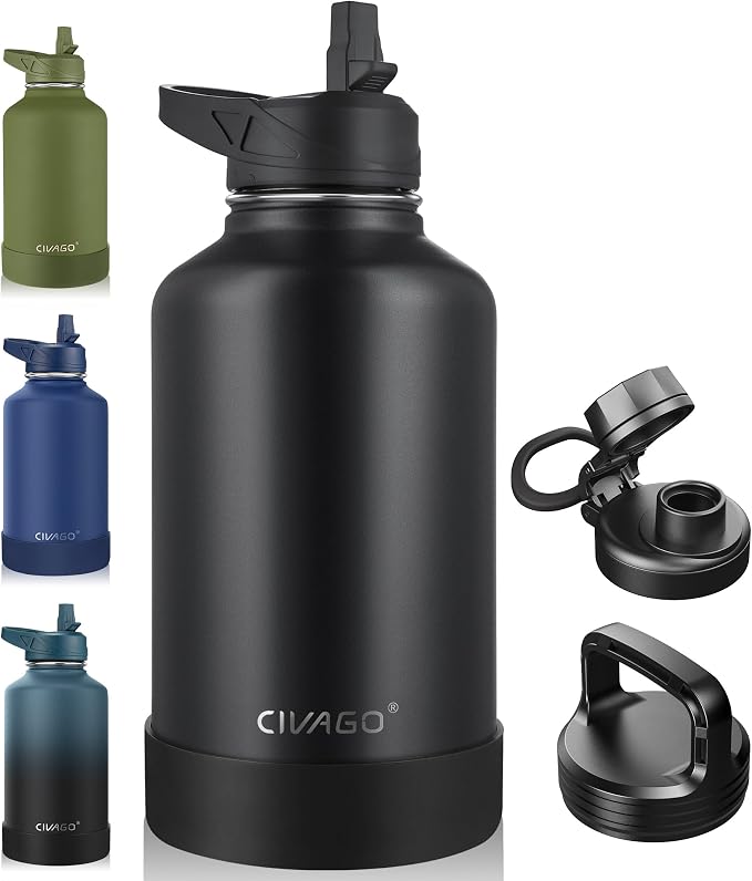 CIVAGO 64 oz Insulated Stainless Steel Water Bottle by CIVAGO