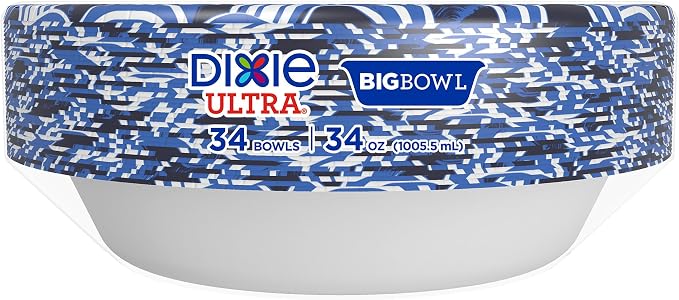 Dixie Ultra Extra Large Paper Bowls, 34 oz, Compostable, Microwave Safe - Image 6