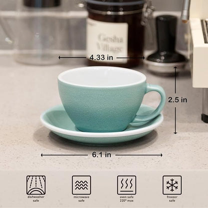 Loveramics Matt Cappuccino Cup, 10 oz Ceramic Latte Art Mug - Image 2