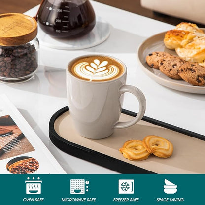 vancasso PLAYA Ceramic Coffee Mug Set of 6, 12 Oz Tea Cups - Image 4