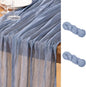 DeZerlor Dusty Blue Cheesecloth Table Runner 2 Pack Summer Table Runners Boho by DeZerlor