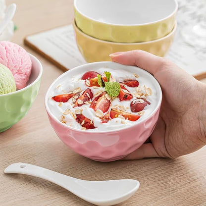 HOMBENE Ceramic Serving Bowls, 6.3 Inch, Oven & Microwave Safe, 25.7 oz Capacity - Image 4
