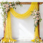 Pearl Table Runner Gauze Sheer 19FT Wedding Draping Fabric Decor | Yellow by Socomi