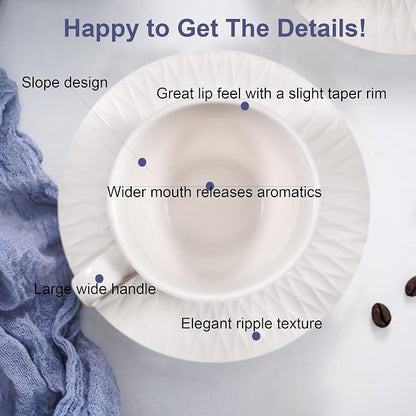 3-Ounce Espresso Cups Set of 6, Mini Coffee Cups - Image 5