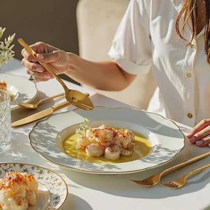 Gold Silverware Set, 20 Piece Flatware Cutlery Set - Image 6