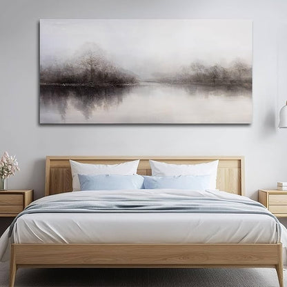 CHUDANHAO Abstract Tree Wall Art, 29x58 Inch, Framed Canvas Print, Perfect for Bedroom, Living Room, Dining Room