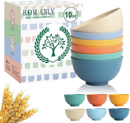 Unbreakable Wheat Straw Small Bowls 10 OZ Mini Dessert Bowls Lightweight by HOMIENLY