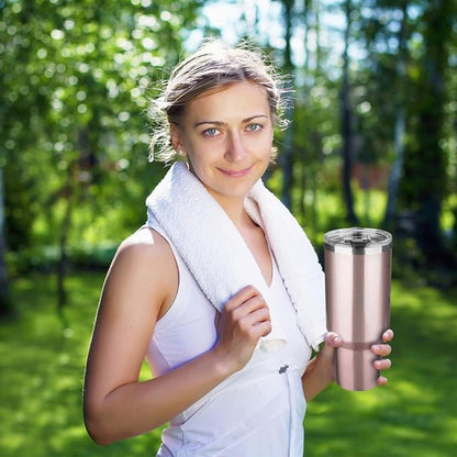 40 oz Tumbler with Lids and Straws, Stainless Steel Insulated Coffee Tumbler - Image 8