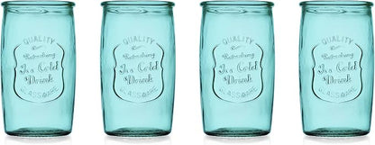 Glaver's Highball Glasses Set of 4 – 20oz Artistic Ice-Cold Pretty Blue – - Image 8