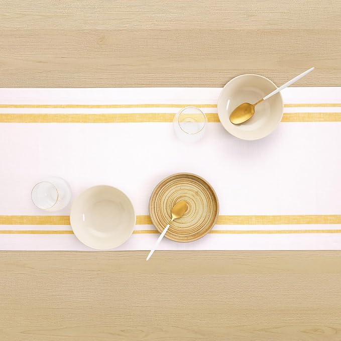 Solino Home 100% Linen Table Runner, 14 x 120 in, mitered corners | Pure Linen - Image 3
