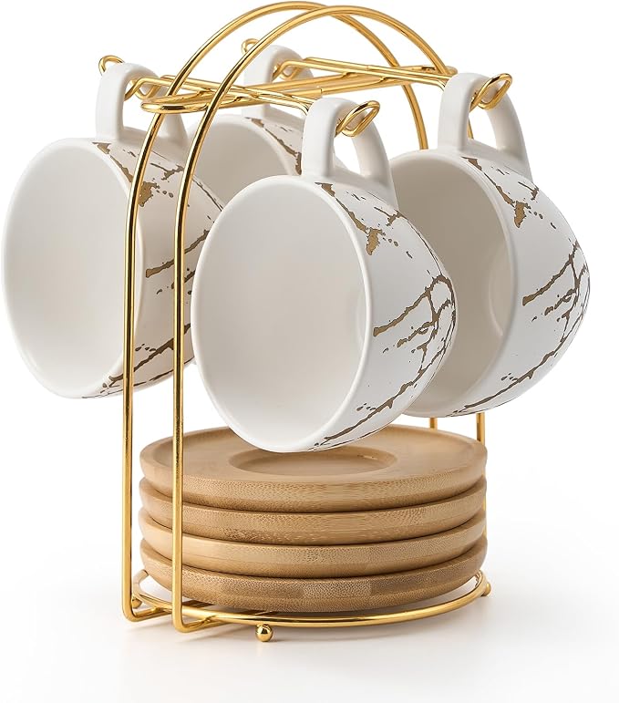 LUKA Ceramic Demitasse Espresso Cups Set by LUKA