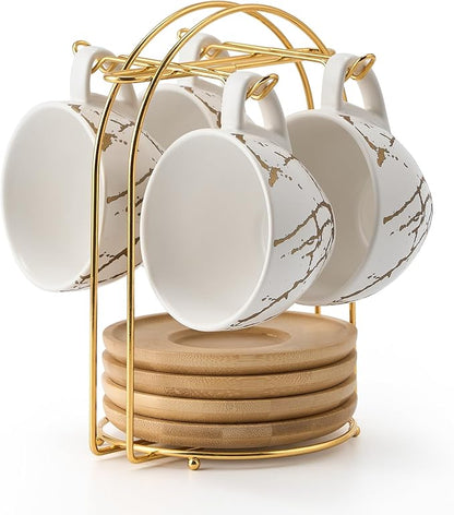 LUKA Ceramic Demitasse Espresso Cups Set by LUKA