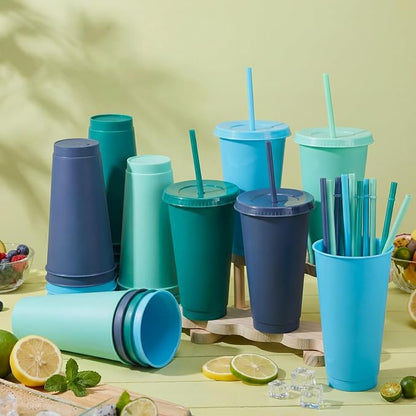 Honeydak 30 Pack Tumbler with Straw and Lid Bulk Cups - Image 2