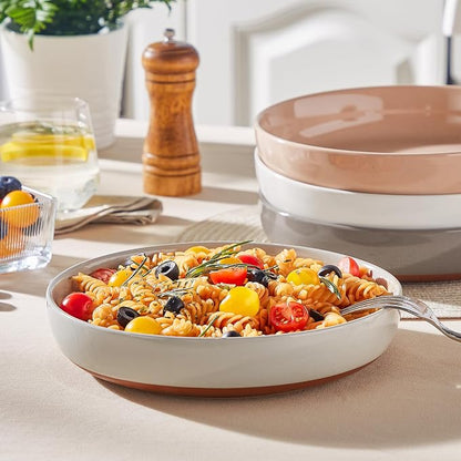MALACASA 48 Oz Pasta Bowls Set of 4, Stoneware Dinner Bowls, Chip-Resistant - Image 5