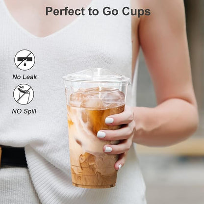 Dealusy 100 Pack - 24 oz Clear Plastic Cups - Image 4
