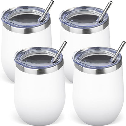 12oz/4 Pack Stainless Steel Wine Tumbler by GUDEMAO
