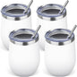 12oz/4 Pack Stainless Steel Wine Tumbler by GUDEMAO