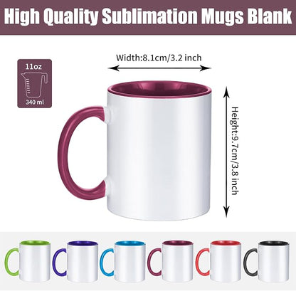 TANGLONG 12PCS Sublimation Mugs-6 Assorted Colors 11oz ceramic cup - Image 4
