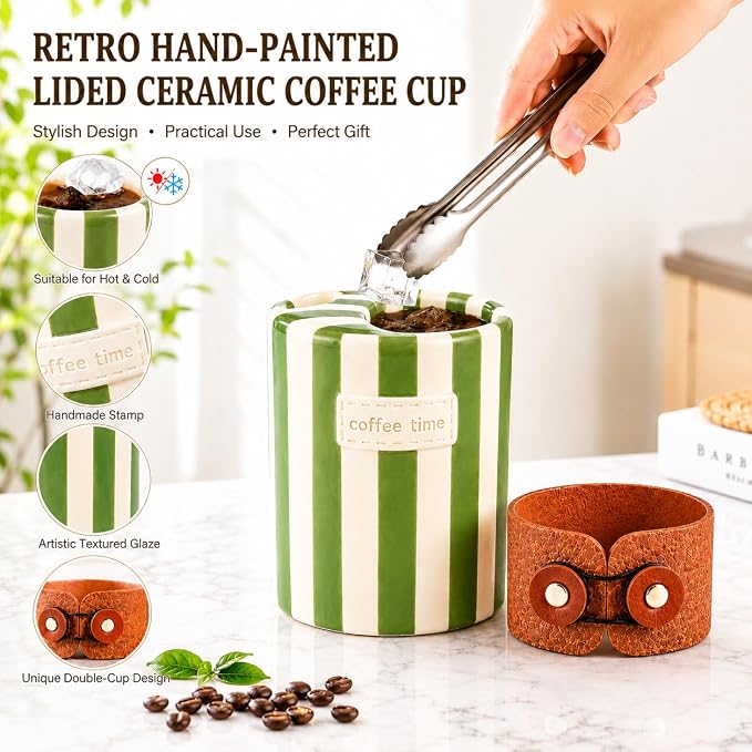 Shelprojsu 10oz Ceramic Travel Coffee Mug, Ceramic Mug - Image 3