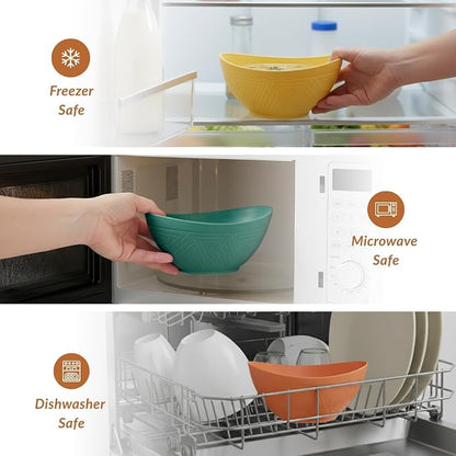 Wheat Straw Bowls Unbreakable Cereal Bowls 26 OZ Serving Bowls - Image 5