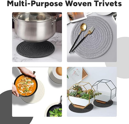 Trivets for Hot Dishes Set of 3, Trivets for Hot Pots and Pans, Heat-Resistant Pot Holders, Stylish Coasters, Perfect for Your Kitchen