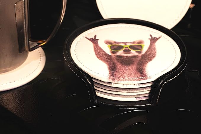 Novelty Raccoon Coasters for Drinks - Image 2