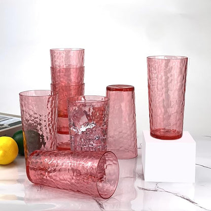 Yalin 24-Ounce Plastic Tumbler Acrylic Drinking Glasses, Reusable Plastic Cups - Image 5