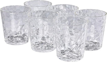 BPA-Free Plastic Tumblers 6 Pack (6x16oz) | Reusable Dishwasher Safe | Stackable Shatterproof Cups | Plastic Drinkware & Drinking Tumblers for Restaurant, Home, Party