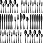 40 Pcs Black Silverware Set, Stainless Steel Flatware Set by WISKEMA