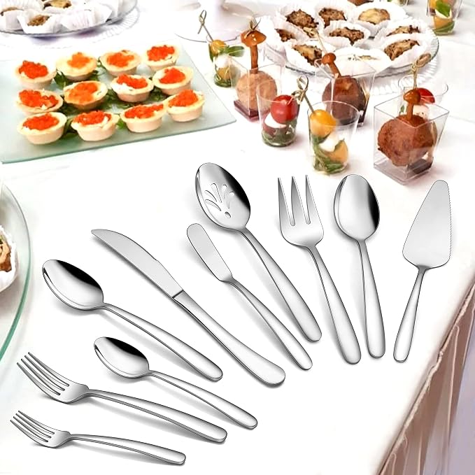 LIANYU 45-Piece Heavy Duty Silverware Set - Image 6