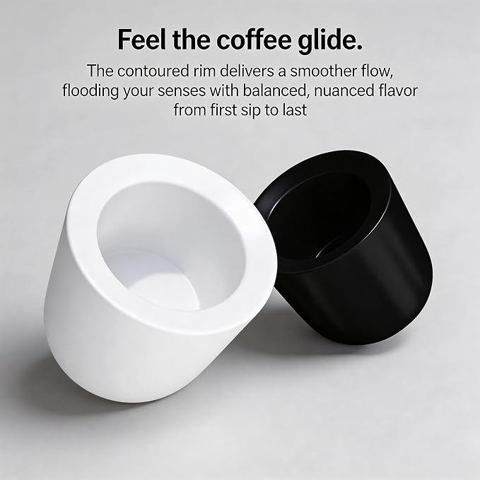 Espresso Cups Set of 2-3oz Demitasse Mugs Modern Thick Walled Durable Ceramic - Image 6