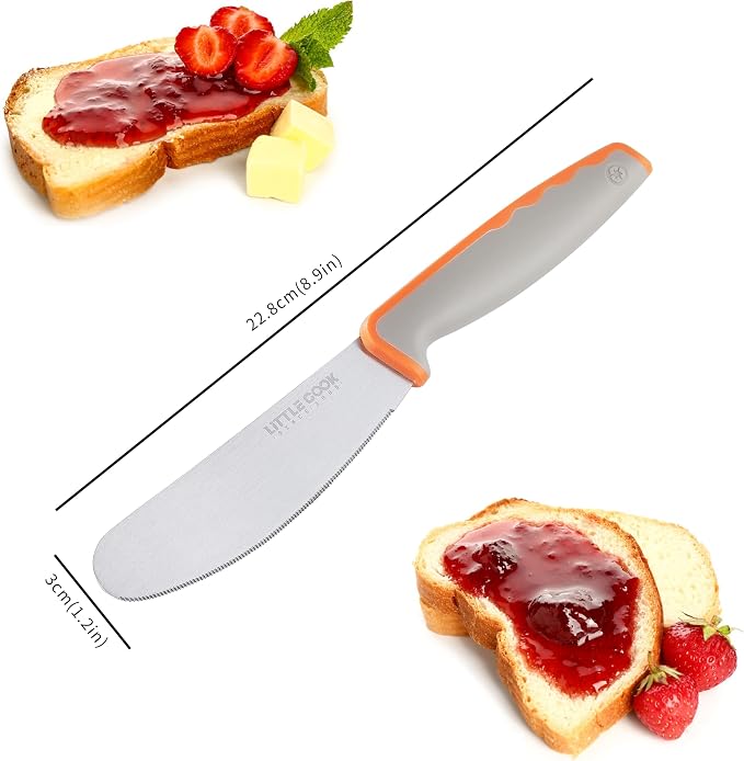 Butter Knife Spreader, Little Cook 4.7 Inch Sandwich Butter Spreader Knife - Image 2