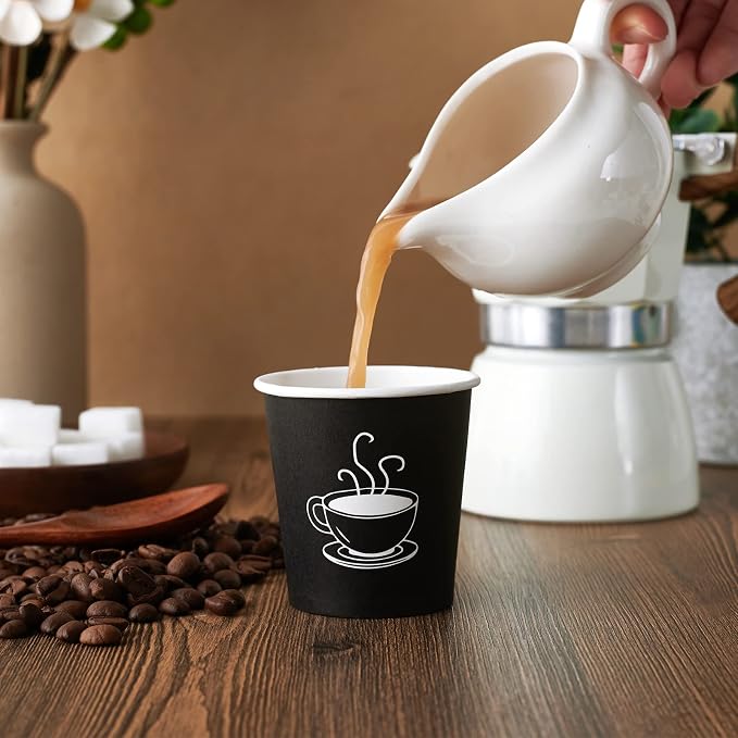 TV TOPVALUE 600 Pack 4 oz Paper Cups, Small Disposable Coffee Cups, Paper - Image 3