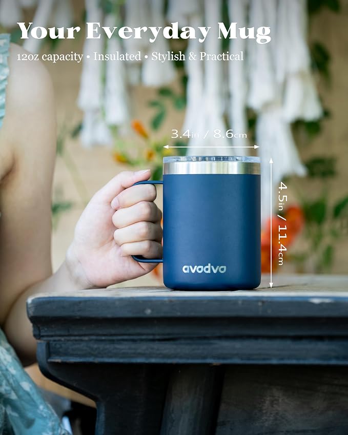 2 Pack 12oz Insulated Coffee Mug - Image 3