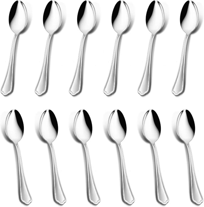 Teaspoon Set of 12, E-far 6.7 Inch Stainless Steel Spoons - Image 3