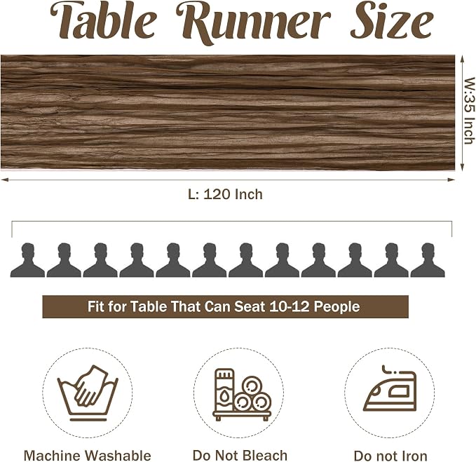 Brown 10FT Cheesecloth Table Runner Boho Gauze Fabric Table Runner Rustic Sheer - Image 4