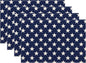 Independence Day Placemats 12x18 Inches Set of 4, 4th of July Blue Stars Placemats Summer Decorative Rectangle Star Table Mats for Party Home Kitchen Dining Table Decoration