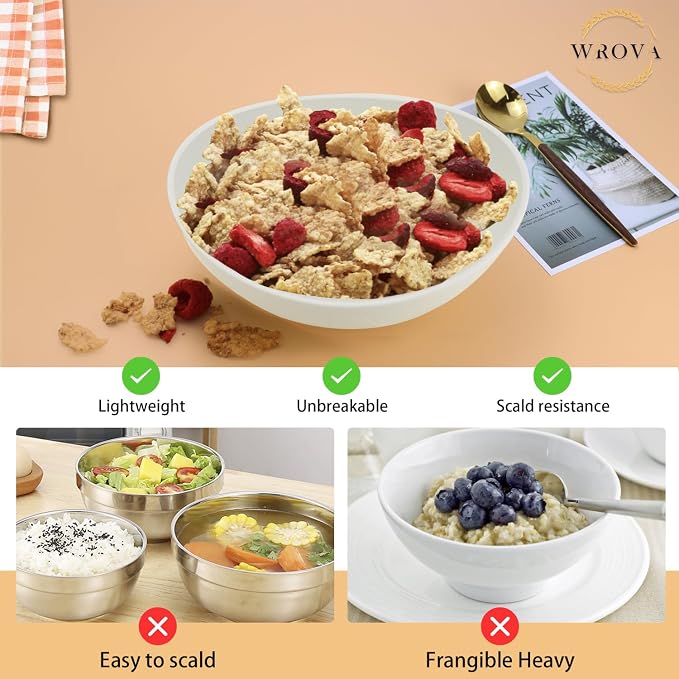 65oz Large Salad Bowls Ivory - Image 5