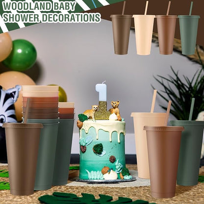 Skylety 24 Pcs Woodland Plastic Cups - Image 5