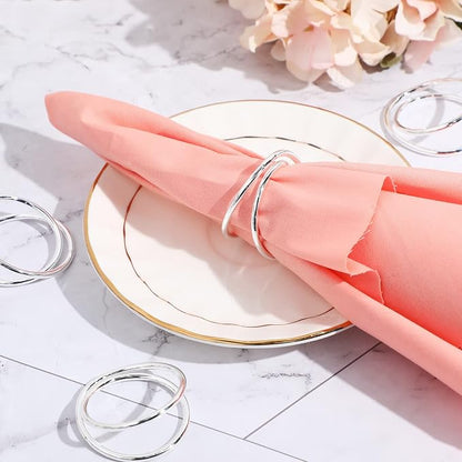 Inbagi 36 Pcs Metal Spiral Napkin Rings Buckles Simple Alloy Rings Serviette - Image 4