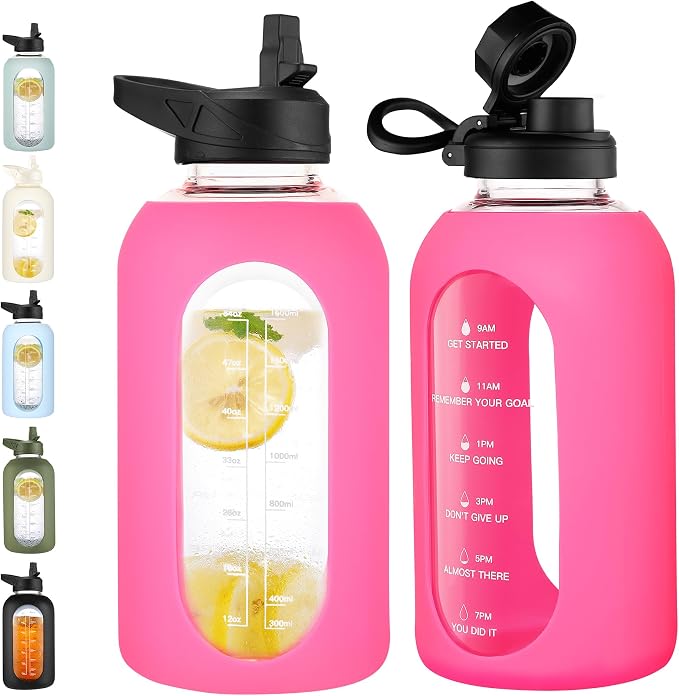 CIVAGO 64 oz Glass Water Bottle by CIVAGO