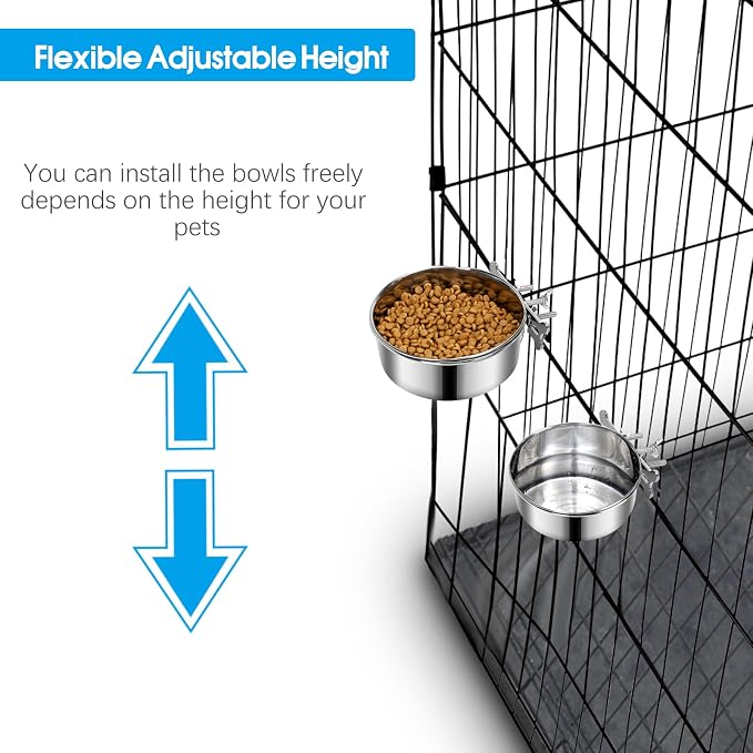 2 Pcs Small Dog Food Water Bowl - Image 4