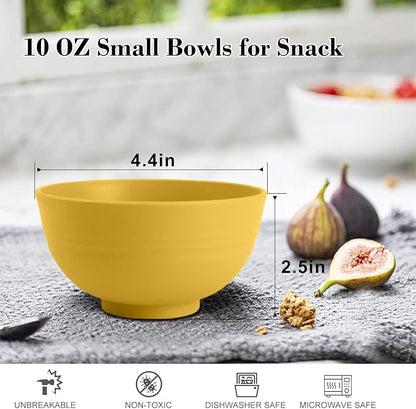 wheat straw icecream bowls 10oz set of 8 - Image 2
