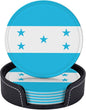 6 Pack Honduras Flag Leather Coaster by GTEVUTS
