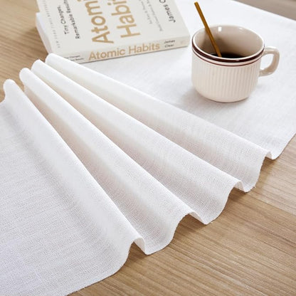 Cotton Linen Table Runner, 13x48 Inch, Machine Wash - Image 5