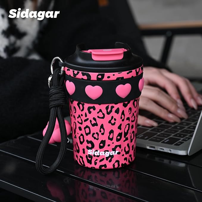 SDGA+ 12 oz Travel Coffee Mug Spill Proof Leak Proof, Stainless Steel Thermal - Image 4