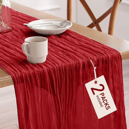 Pureegg 2-Pack Cheese Cloths Table Runner, Baby Shower, Wedding and Farmhouse by Pureegg